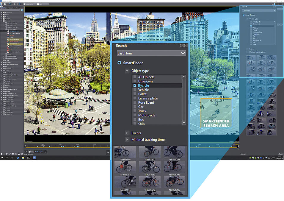 Dallmeier Smartfinder VMS Ekran Görüntüsü Nesne Türü