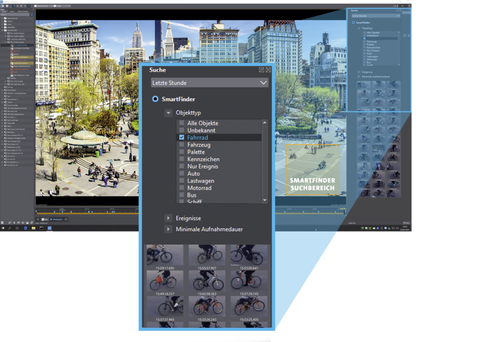 Dallmeier Smartfinder VMS Screenshot Objekttyp