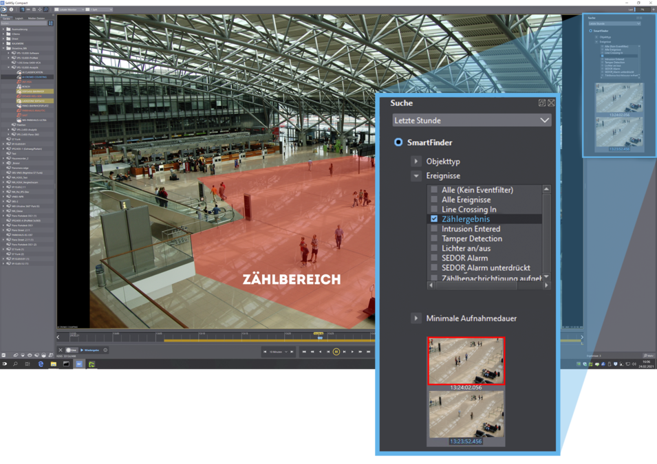 Dallmeier Smartfinder VMS Screenshot Eventtyp