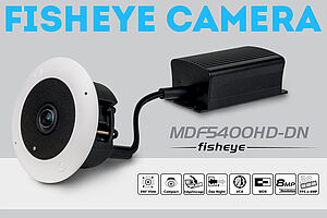 Fisheye camera MDF5400HD-DN, discrete, 360° panoramic view