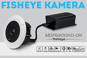 Fisheye Kamera MDF5400HD-DN, diskret, 360° Rundum-Blick