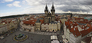 Old Town Square Prague Air View