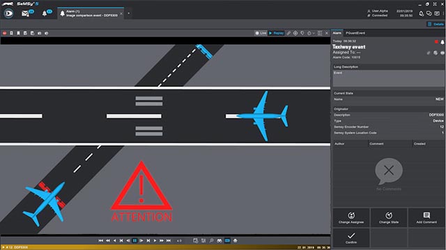 Airport taxiway alarm