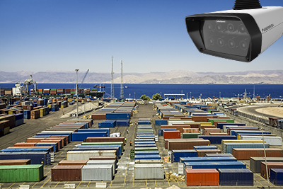 Hafen Container Überwachungskamera